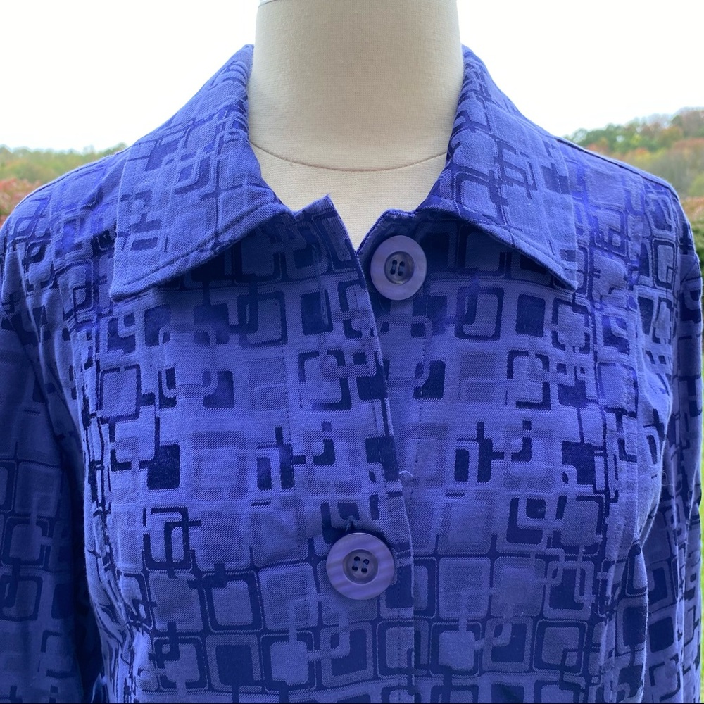 Chico’s Button Front Blue Jacket - Picture 5 of 14